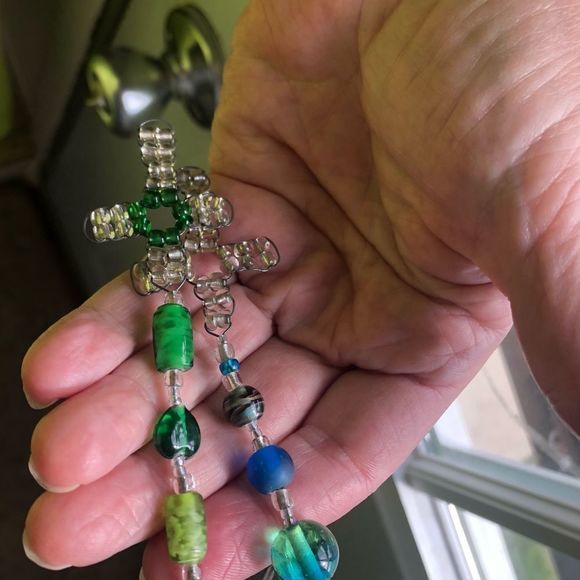 Two Handmade glass bead keychains - Picture 2 of 5